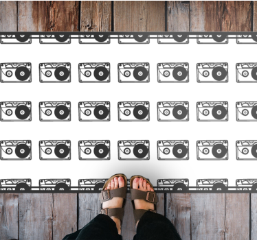 Retro audio téma vinil szőnyeg mások - TenStickers