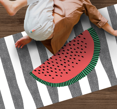 Retro görögdinnye és csíkos kortárs szőnyegek - TenStickers