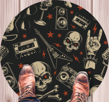 Rockzenei stílus vinil szőnyeg tinik - TenStickers