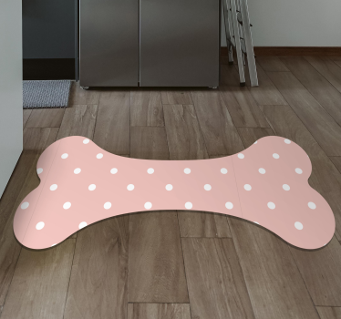 Rózsaszín pöttyös csont vinil szőnyeg modern - TenStickers