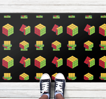 Rubik-kocka mintája vinil szőnyeg Játékok - TenStickers