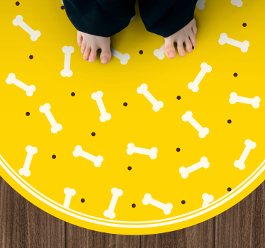 Sárga csont minta vinil szőnyeg Állat - TenStickers