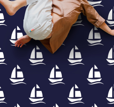 Sötétkék tengerészeti mintás nappali szőnyeg - TenStickers