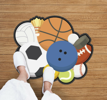 Sportkollázs vinil szőnyeg Játékok - TenStickers