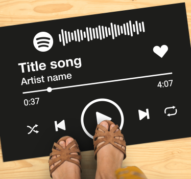 Spotify szöveges, személyre szabott vinilszőnyeg - TenStickers