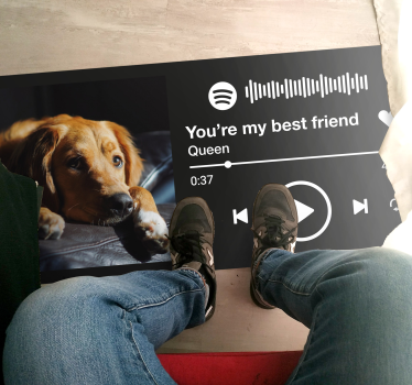 Spotify zene szöveges és képi személyre szabott vinyl szőnyeg - TenStickers