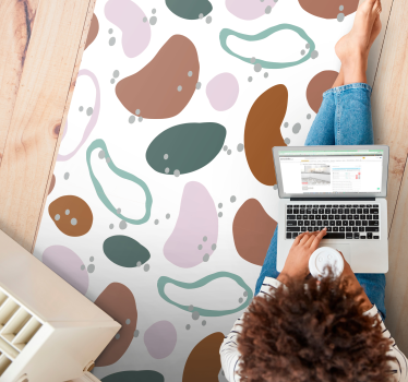 Szabálytalan absztrakt alakú minta minimalista szőnyeg - TenStickers