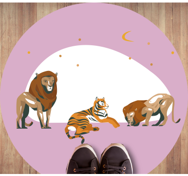 Safari vadállatok vinil szőnyeg állat - TenStickers