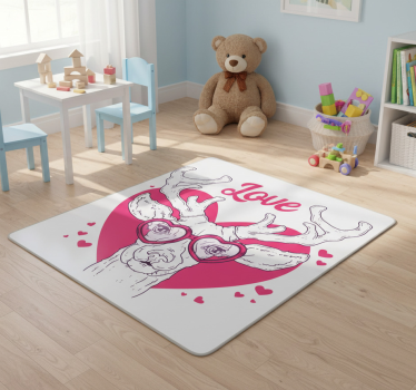 Szarvas szerelem vinil szőnyeg állat - TenStickers