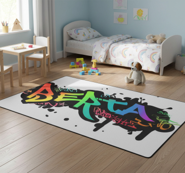 Személyre szabható graffiti vinil szőnyeg gyerekeknek - TenStickers