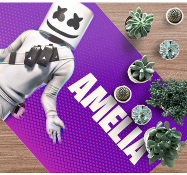Dj figura névvel vinil szőnyeg tinik - TenStickers