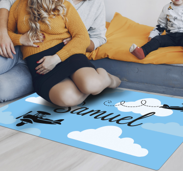 Névvel ellátott égi repülőgépek vinil szőnyeg mások - TenStickers