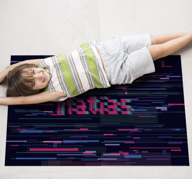 Személyre szabott glitch art Vinil szőnyeg nevekkel - TenStickers