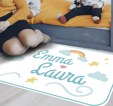 Kettős név szivárvánnyal vinil szőnyeg mások - TenStickers