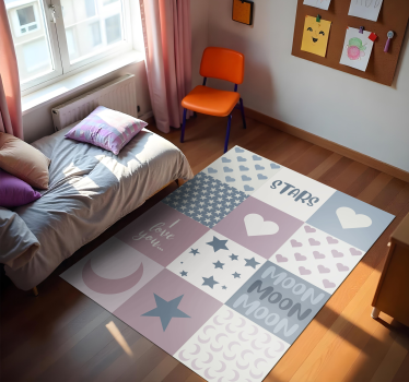 Szeretlek hold vinil szőnyeg mások - TenStickers