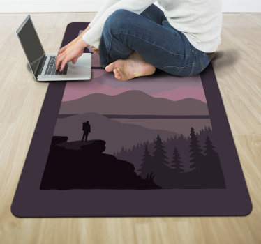 Sziluettjei vadon vinil szőnyeg természet - TenStickers