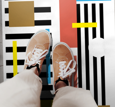 Színes csíkos minták vinil szőnyeg modern - TenStickers