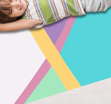 Színes geometrikus vonalak vinil szőnyeg struktúra - TenStickers