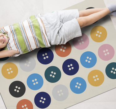 Színes gombok babaszőnyeg - TenStickers