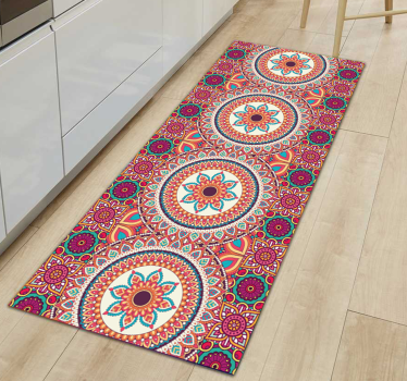 Színes mandala patchwork csempe szőnyeg - TenStickers