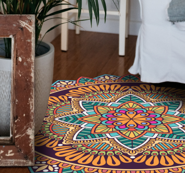 Színes mandala virág mandala szőnyeg - TenStickers