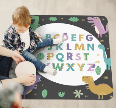Színes oktatási játékidő vinil szőnyeg ábécé - TenStickers