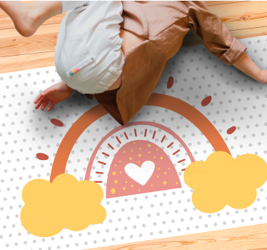 Szivárvány felhőkép vinil szőnyeg óvodák - TenStickers