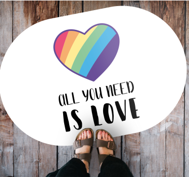 Szociális lgbt szerelem szimbólum nappali szőnyeg - TenStickers