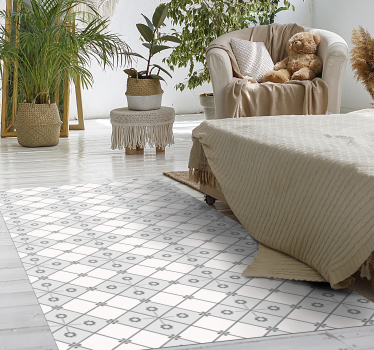 Szürke minimalista patchwork cserépszőnyeg - TenStickers
