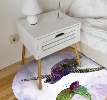 Tengeri teknős duó vinil szőnyeg állat - TenStickers