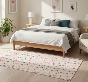 Terrazzo hatású mintás vinil szőnyeg hálószoba - TenStickers