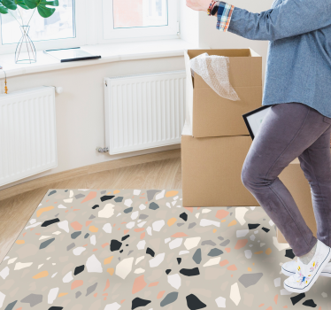 Terrazzo ihlette vinil szőnyeg struktúra - TenStickers