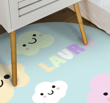 Testreszabható felhők Vinil szőnyeg nevekkel - TenStickers