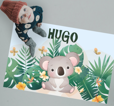 Koala téma vinil szőnyeg nevekkel - TenStickers