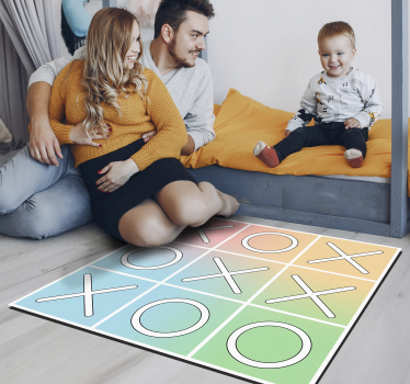 Tic tac toe vinyl szőnyeg játék - TenStickers