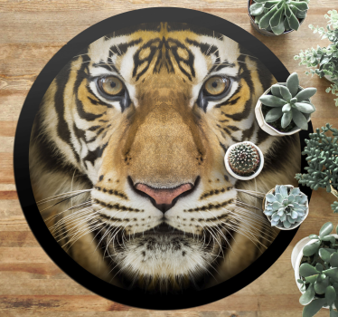 Tigris közeli kép vinil szőnyeg állat - TenStickers