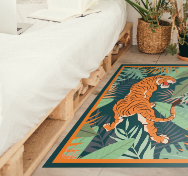 Tigris ordító állati vinyl mat - TenStickers