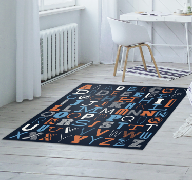 Tipográfiai ábécé vinil mat - TenStickers