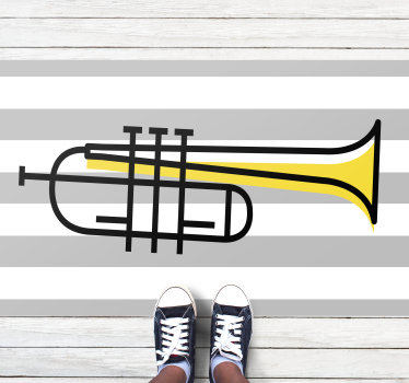 Trombita lineart aranyos design kortárs szőnyegek - TenStickers