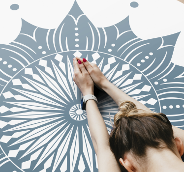 Türkiz mandala szőnyeg - TenStickers
