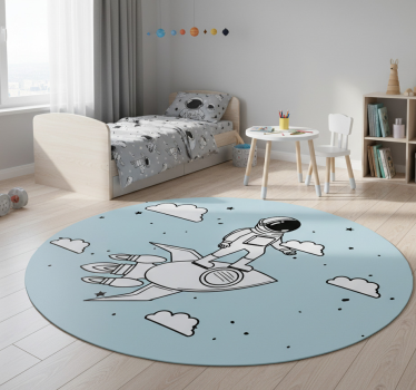 Űrhajós és csillagok vinil szőnyeg gyerekeknek - TenStickers