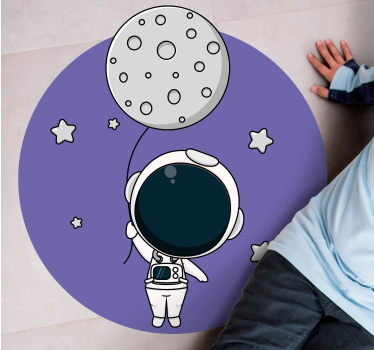 Űrhajós léggömbbel vinil szőnyeg mások - TenStickers