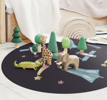 űrrakéták bolygók gyerek vinyl szőnyeg - TenStickers