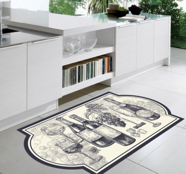 üveg boros konyhai vinilszőnyeg - TenStickers