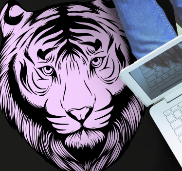 Vad rózsaszín tigris vinil szőnyeg állat - TenStickers