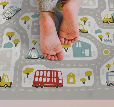 Városi útiterv szőnyeg - TenStickers