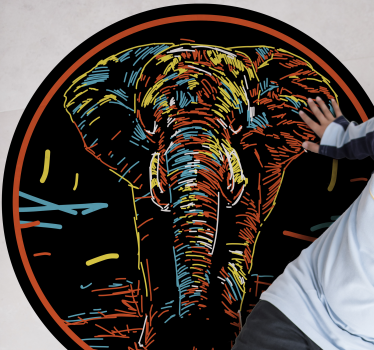 Vibráló szafari sziluett vinil szőnyeg állat - TenStickers