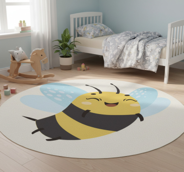 Vidám repülő méhecske vinil szőnyeg állat - TenStickers