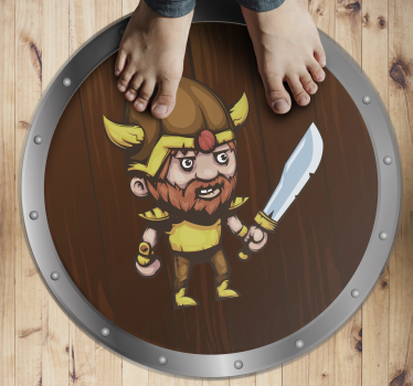 Viking harcos barna felületen vinil szőnyeg mások - TenStickers