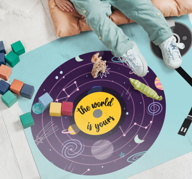 Világfeltáró téma vinil szőnyeg gyerekek - TenStickers